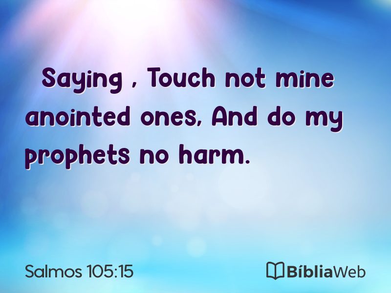 Salmos 105:15 em imagem para compartilhar