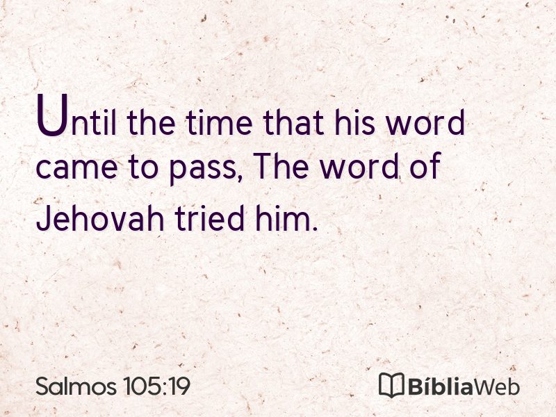 Salmos 105:19 em imagem para compartilhar