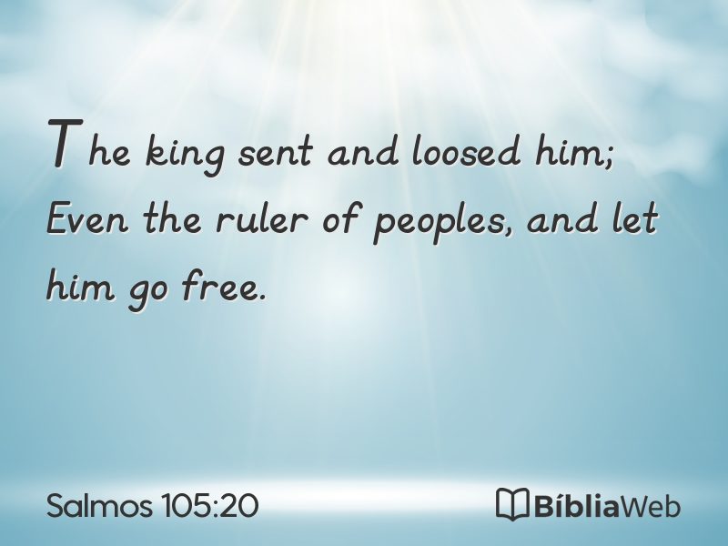 Salmos 105:20 em imagem para compartilhar