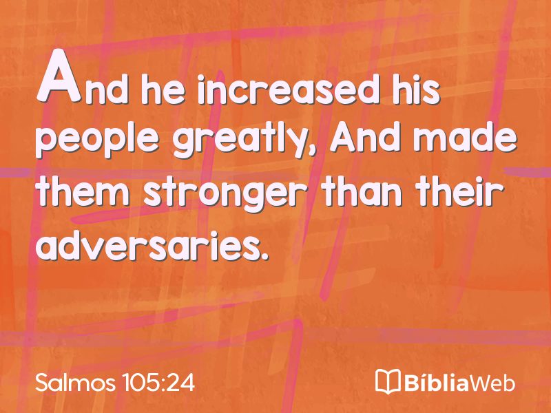 Salmos 105:24 em imagem para compartilhar