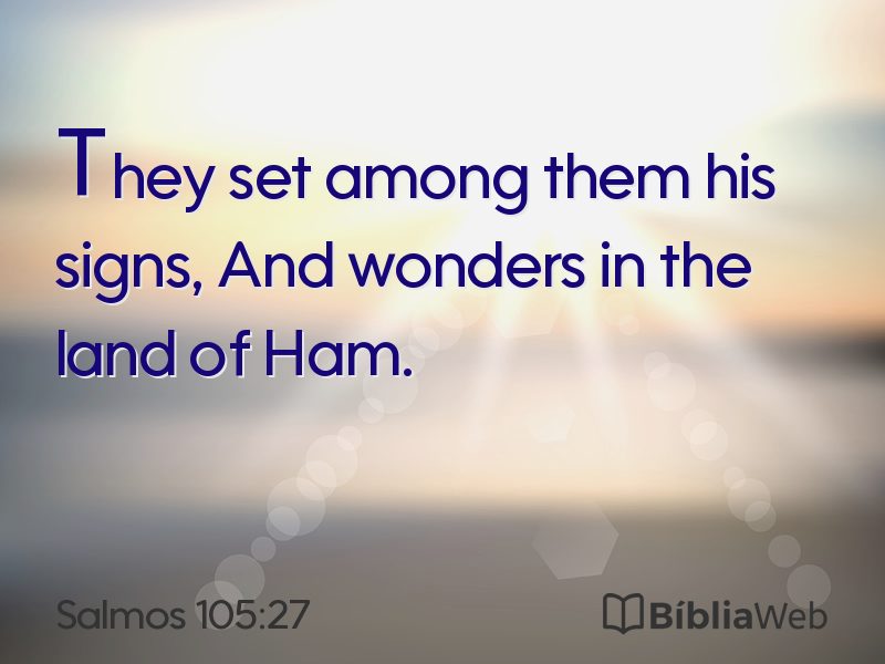Salmos 105:27 em imagem para compartilhar