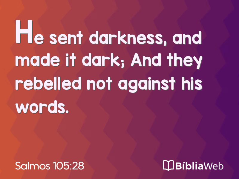 Salmos 105:28 em imagem para compartilhar