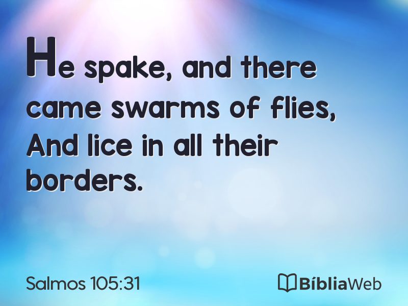 Salmos 105:31 em imagem para compartilhar