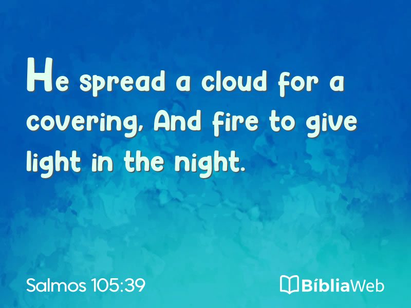 Salmos 105:39 em imagem para compartilhar