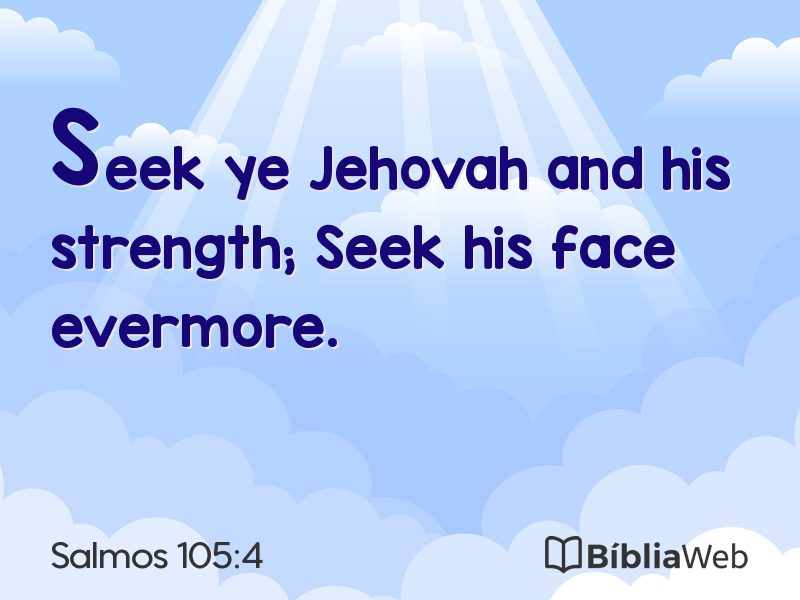 Salmos 105:4 em imagem para compartilhar