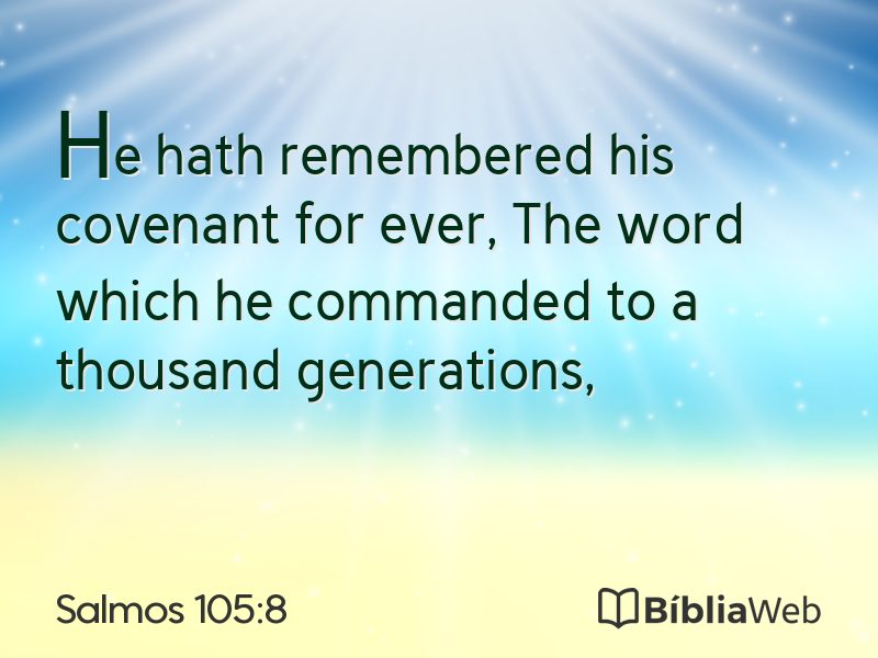 Salmos 105:8 em imagem para compartilhar