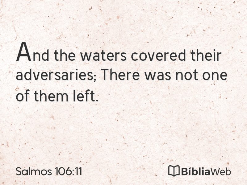 Salmos 106:11 em imagem para compartilhar