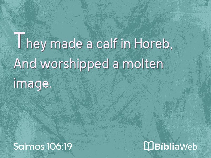 Salmos 106:19 em imagem para compartilhar