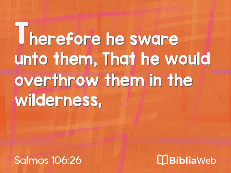 Salmos 106:26 em imagem para compartilhar