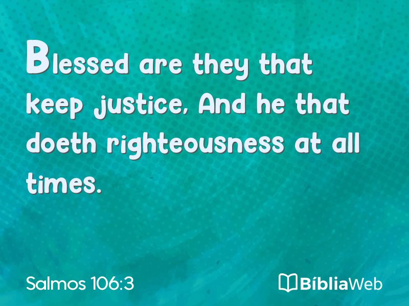 Salmos 106:3 em imagem para compartilhar