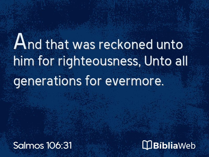 Salmos 106:31 em imagem para compartilhar