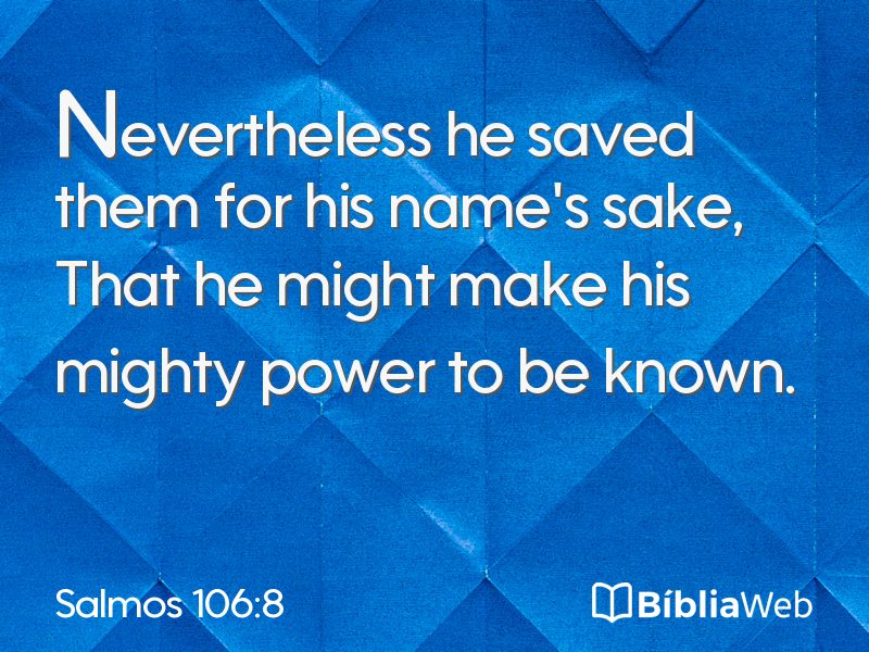 Salmos 106:8 em imagem para compartilhar