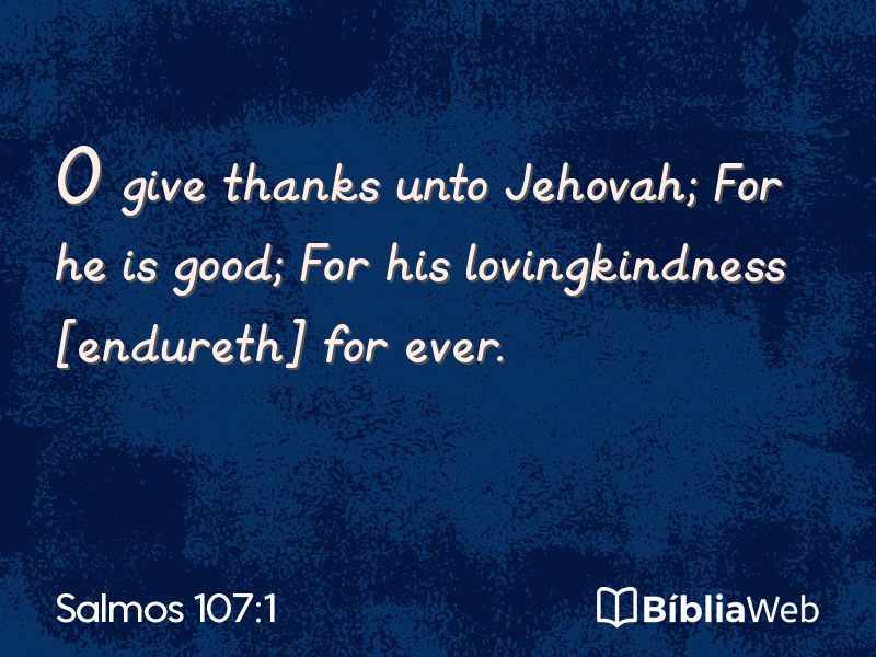 Salmos 107:1 em imagem para compartilhar