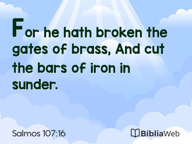 Salmos 107:16 em imagem para compartilhar