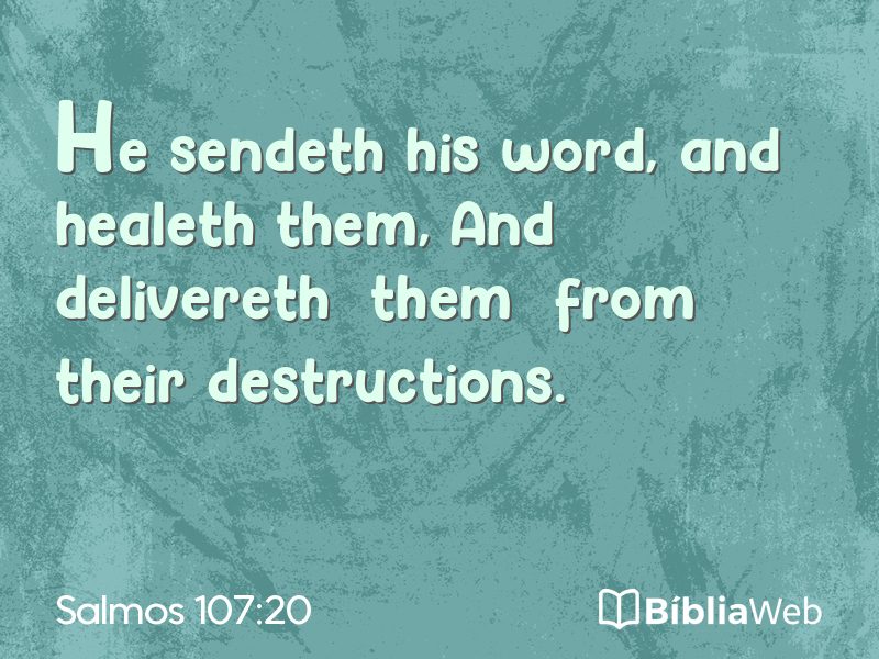 Salmos 107:20 em imagem para compartilhar