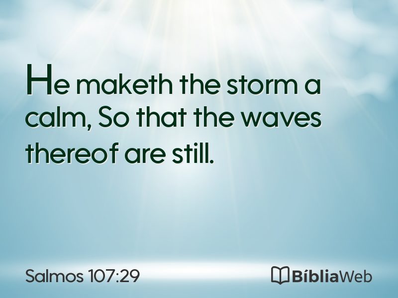 Salmos 107:29 em imagem para compartilhar