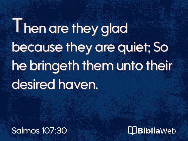 Salmos 107:30 em imagem para compartilhar