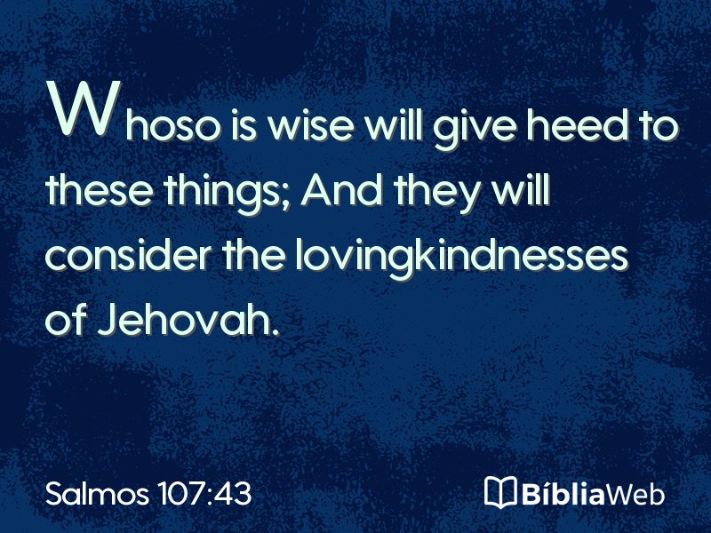 Salmos 107:43 em imagem para compartilhar