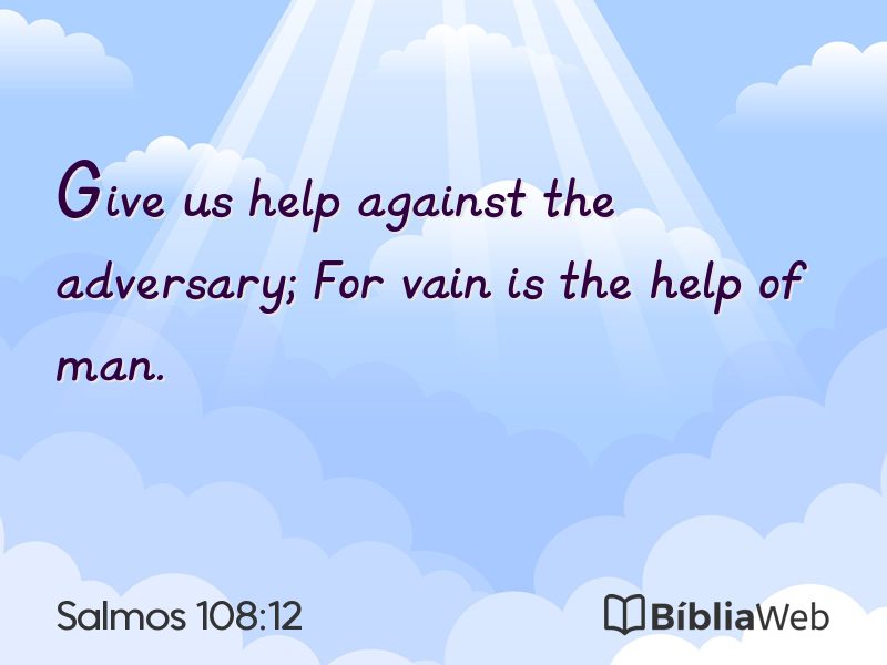 Salmos 108:12 em imagem para compartilhar