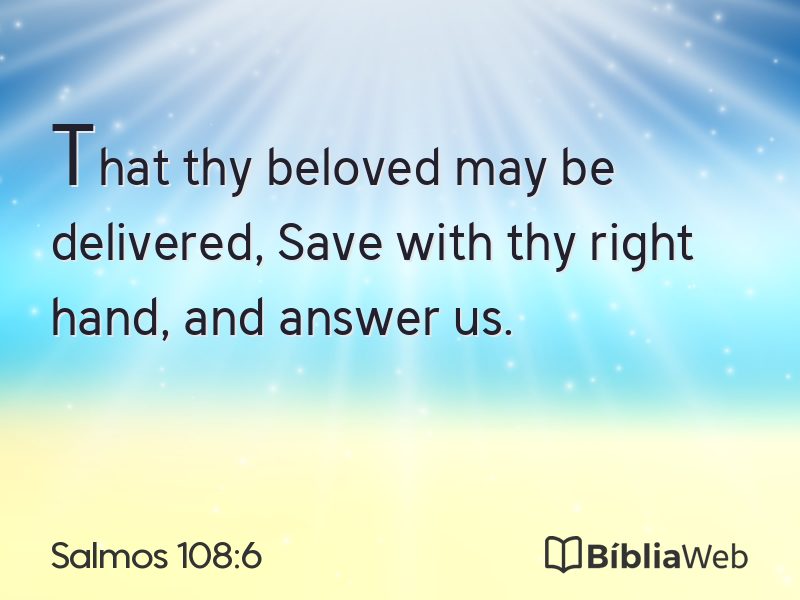 Salmos 108:6 em imagem para compartilhar