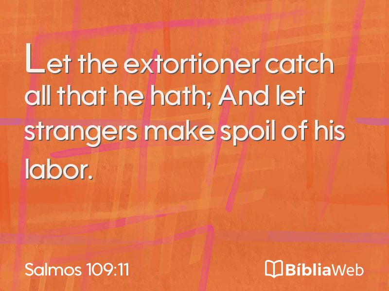 Salmos 109:11 em imagem para compartilhar