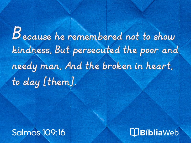 Salmos 109:16 em imagem para compartilhar