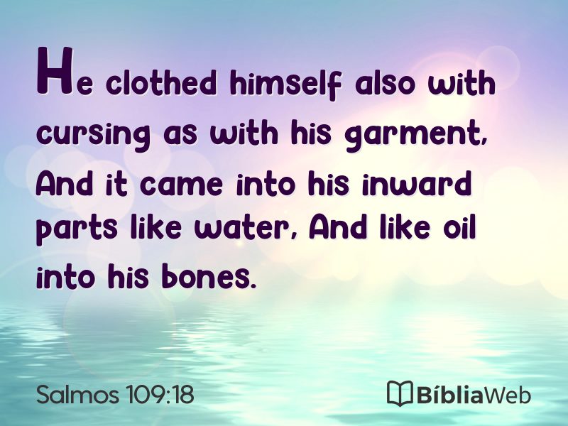 Salmos 109:18 em imagem para compartilhar