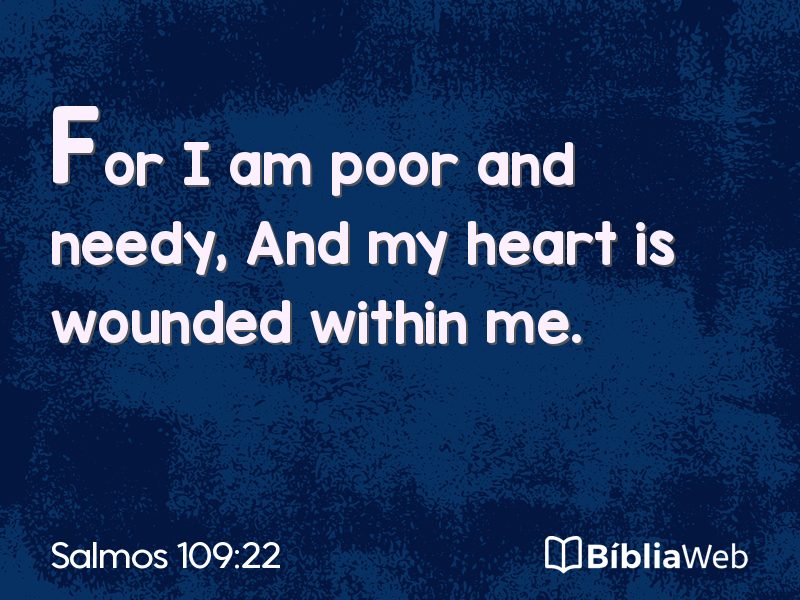 Salmos 109:22 em imagem para compartilhar