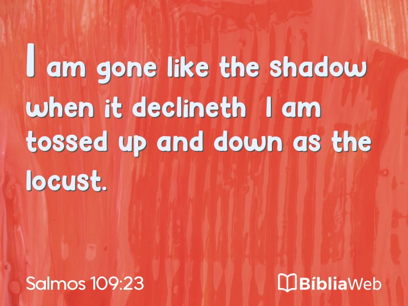 Salmos 109:23 em imagem para compartilhar