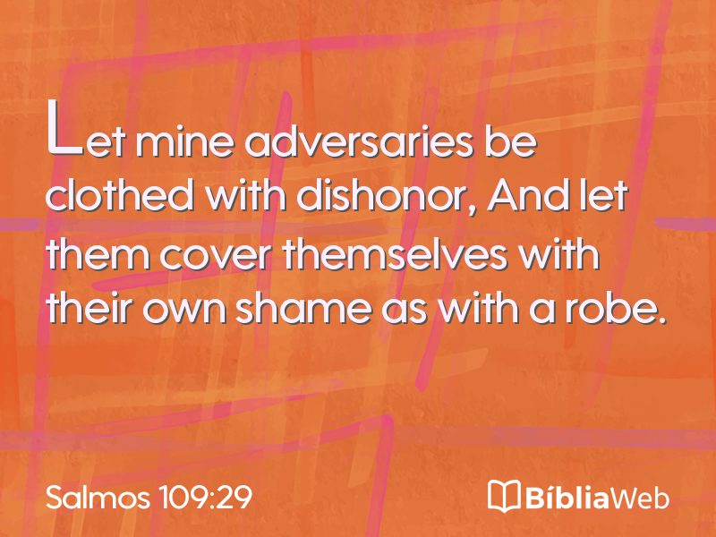 Salmos 109:29 em imagem para compartilhar
