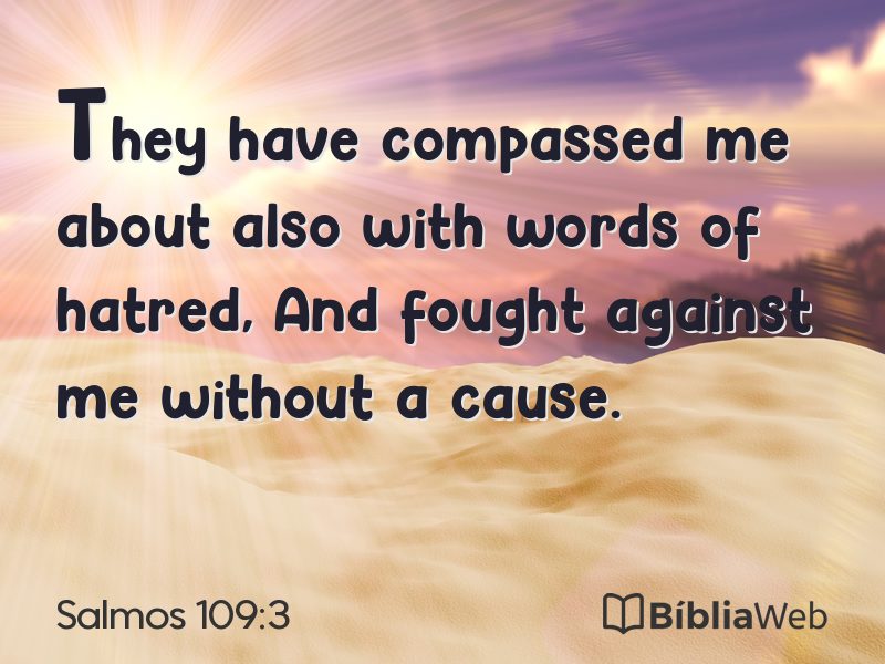 Salmos 109:3 em imagem para compartilhar