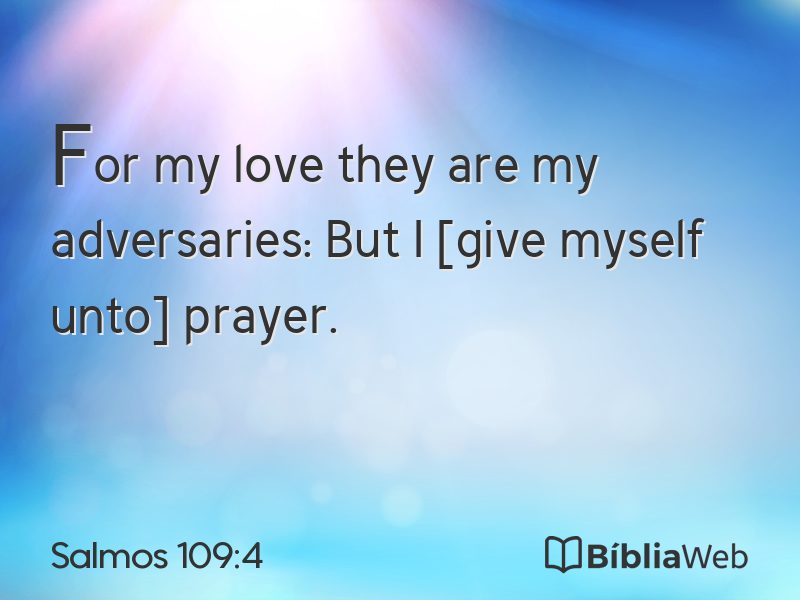 Salmos 109:4 em imagem para compartilhar