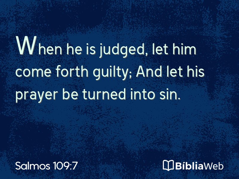 Salmos 109:7 em imagem para compartilhar