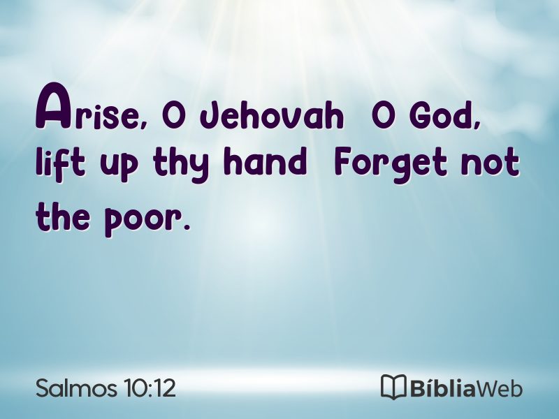 Salmos 10:12 em imagem para compartilhar
