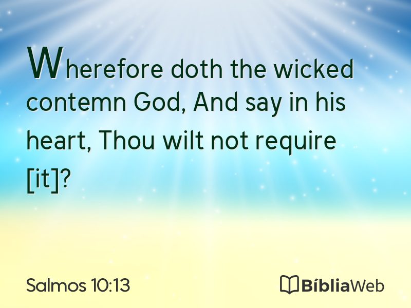 Salmos 10:13 em imagem para compartilhar