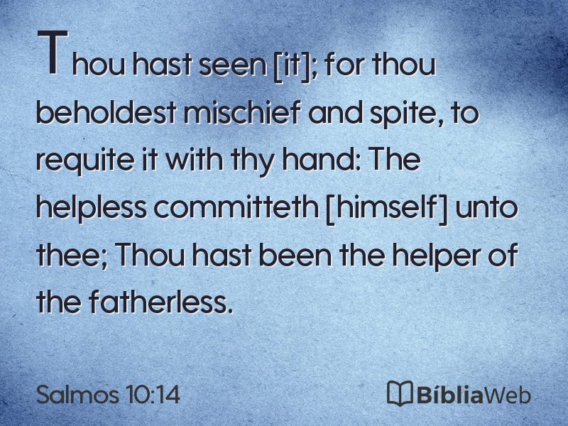 Salmos 10:14 em imagem para compartilhar