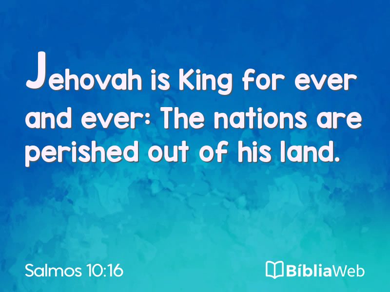 Salmos 10:16 em imagem para compartilhar