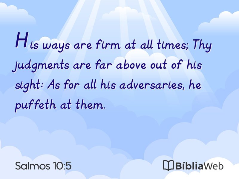 Salmos 10:5 em imagem para compartilhar