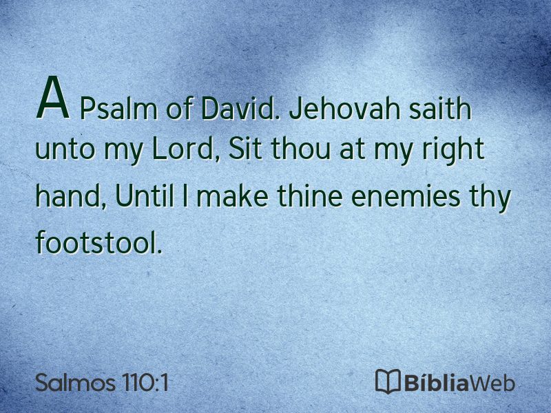 Salmos 110:1 em imagem para compartilhar