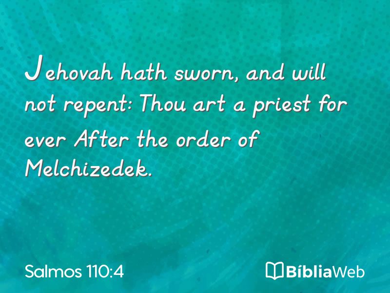 Salmos 110:4 em imagem para compartilhar