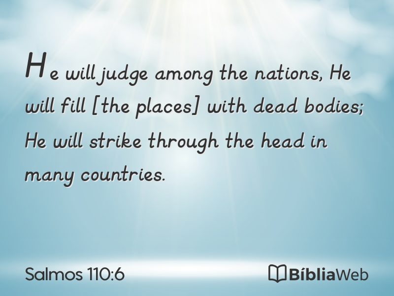 Salmos 110:6 em imagem para compartilhar