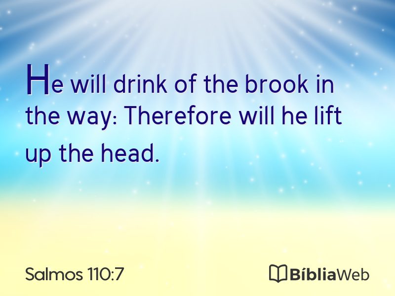 Salmos 110:7 em imagem para compartilhar