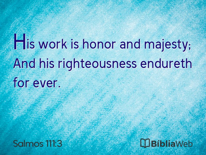 Salmos 111:3 em imagem para compartilhar