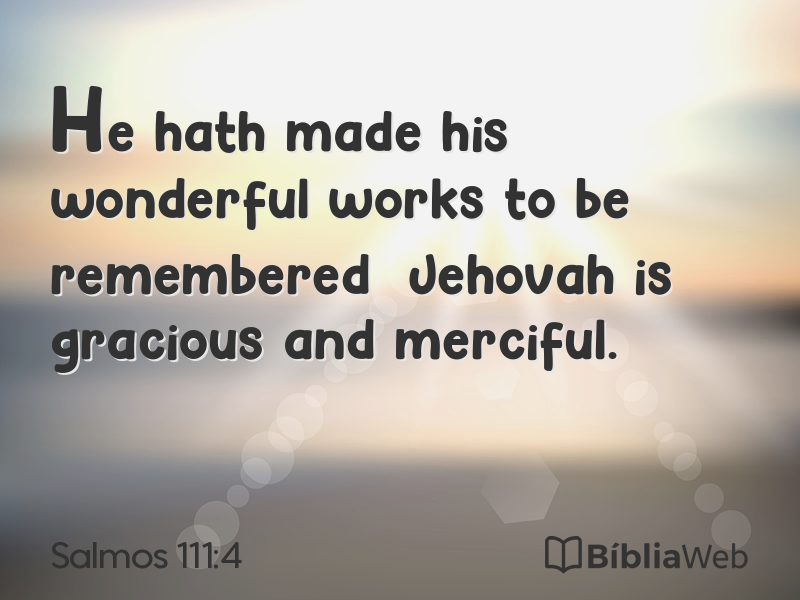 Salmos 111:4 em imagem para compartilhar