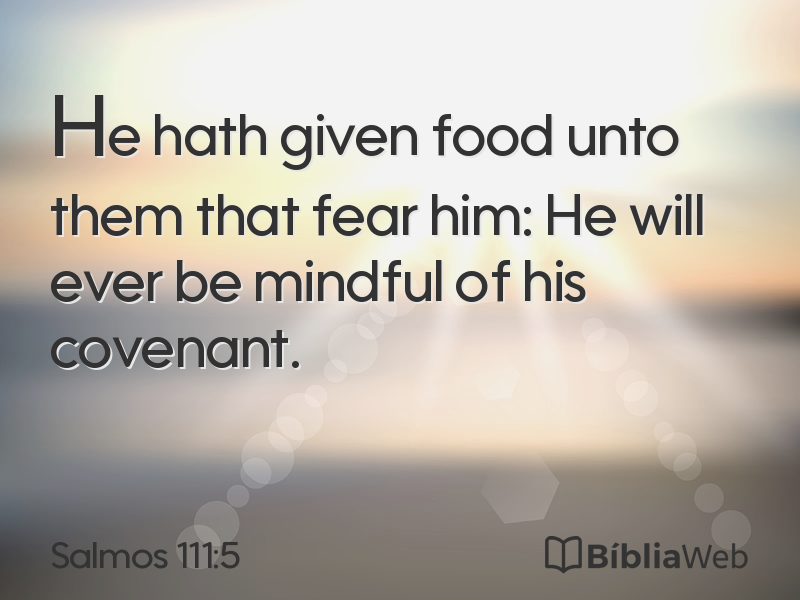 Salmos 111:5 em imagem para compartilhar