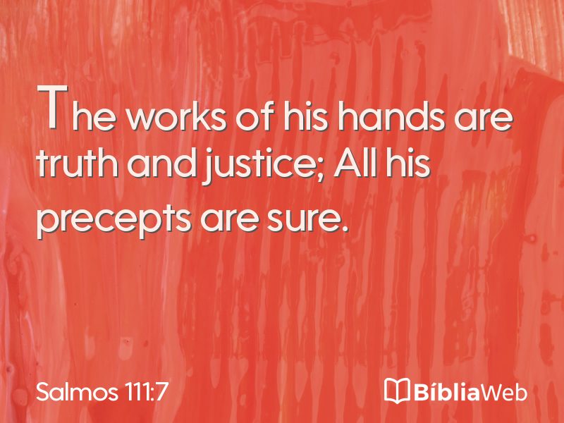 Salmos 111:7 em imagem para compartilhar