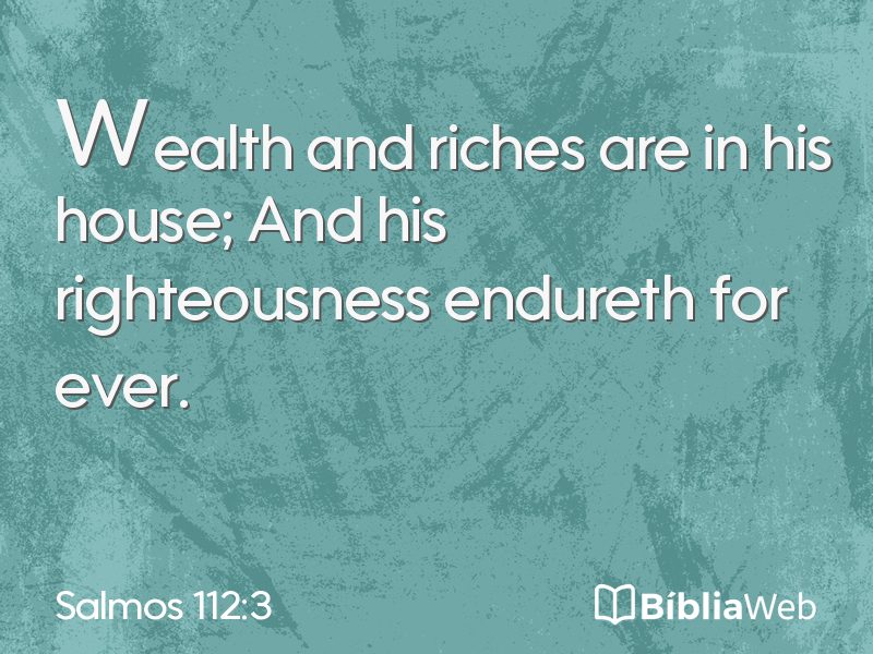 Salmos 112:3 em imagem para compartilhar