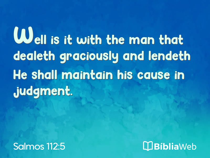 Salmos 112:5 em imagem para compartilhar