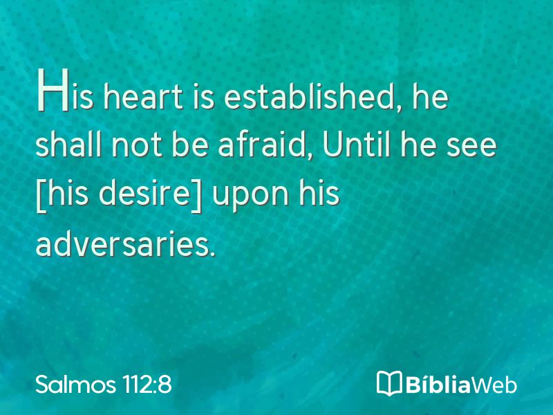 Salmos 112:8 em imagem para compartilhar