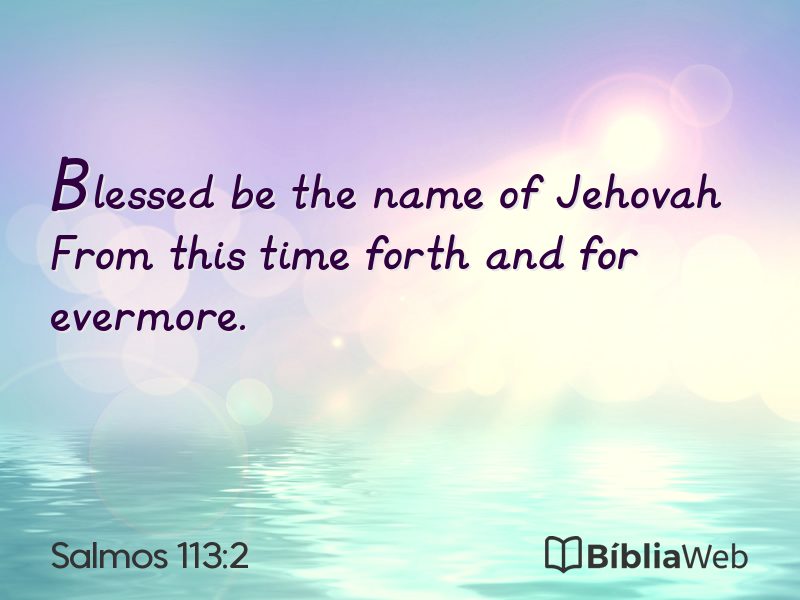 Salmos 113:2 em imagem para compartilhar